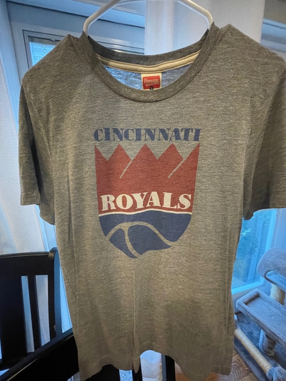 Homage Grey NBA Cincinnati Royals T, Size S